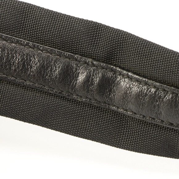 Authentic Gucci Razor Black Leather Bag With Nylon & Leather Strap - Picture 6 of 14